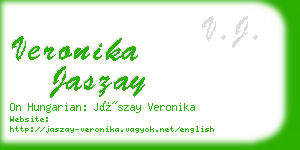 veronika jaszay business card